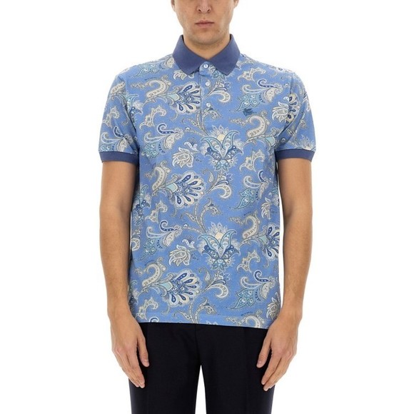 Etro Paisley Print Cotton Polo Shirt - NWT